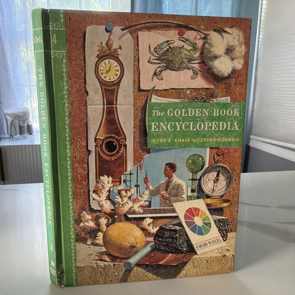 1959 The Golden Book Encyclopedia Hardcover Book-Vol 4-Chalk to Czechoslovakia